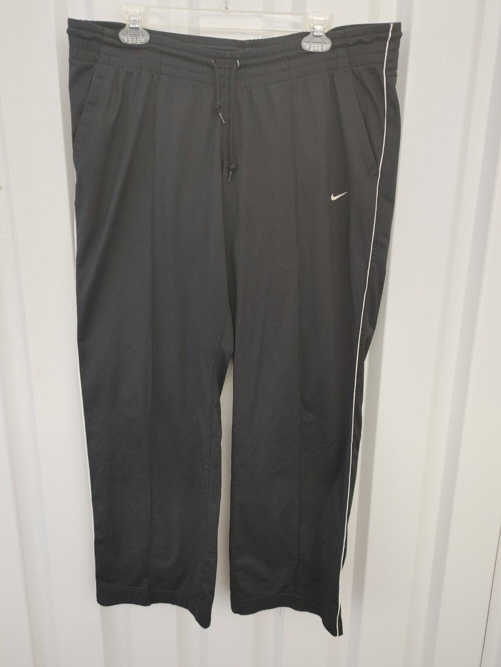 Nike Pants Athletic Dept Orange Tag Women's Track XL 16-18 Black White Swoosh